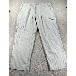 Columbia PFG Fishing Hiking Cargo Pants FM8281  Mens Tan Lightweight size 40X30